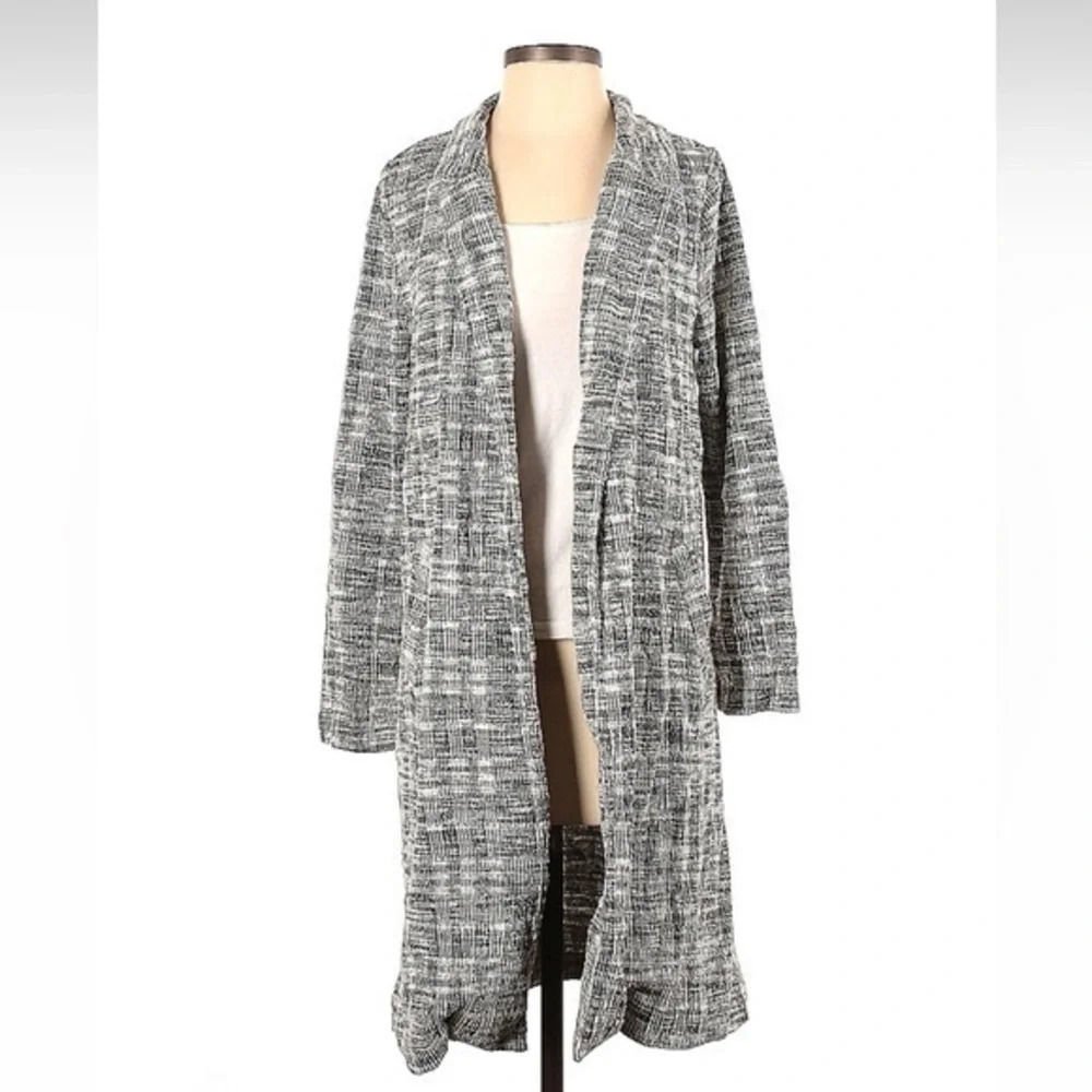 MELLODAY Women's Cardigan Jacket Collared Pocket Open Front Gray Size S Small